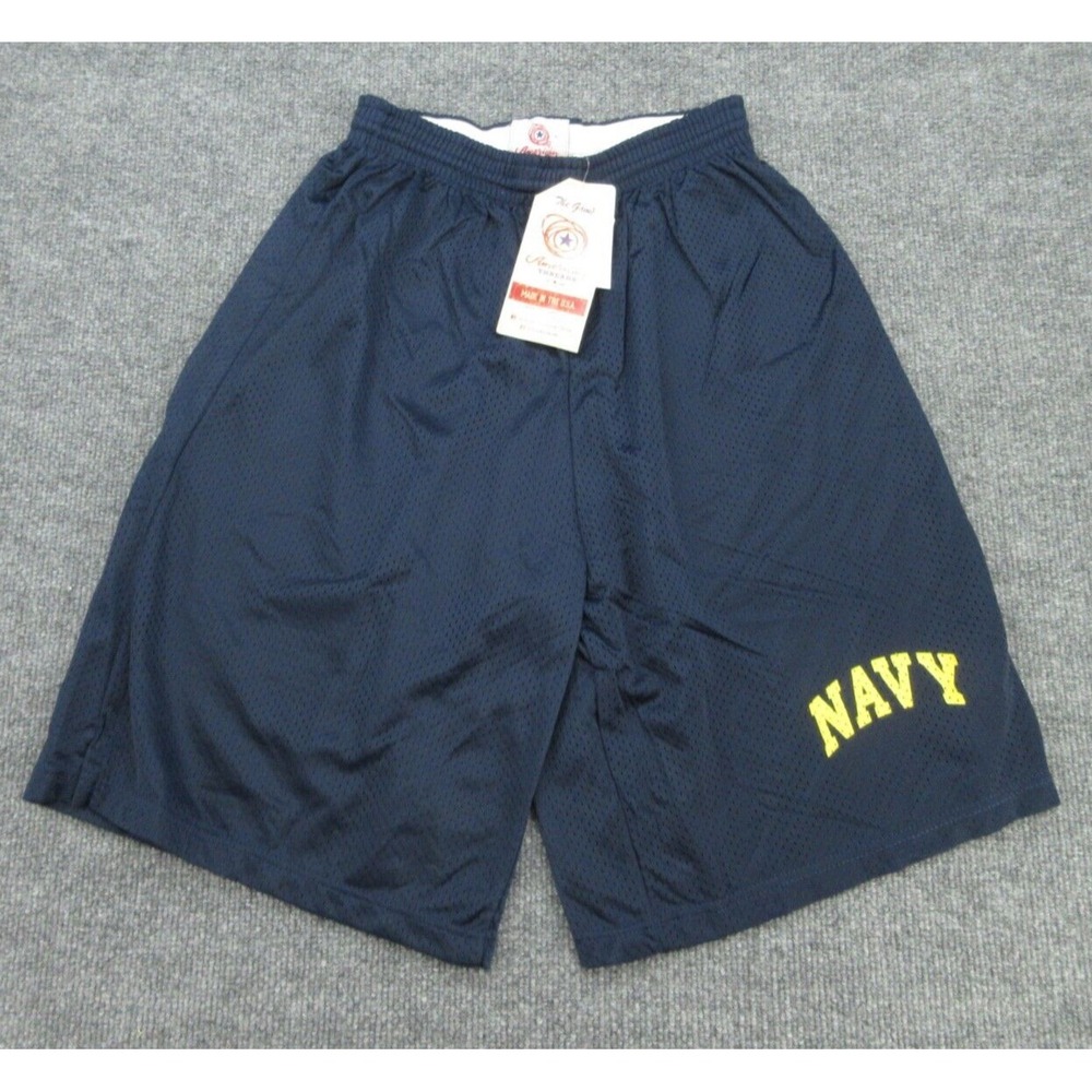 The Game Mens Shorts NWT Relaxed Navy Blue Mesh Navy Graphic Small